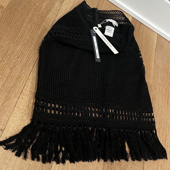 Black fringe skirt - Picture 1 of 6